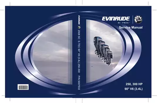 2008 Evinrude E-TEC 250 hp, 300 hp, V6, 3,4 L outboard motor service manual Preview image 1