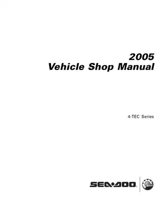 2005 Sea-Doo 4-TEC Vehicle Shop Manual Preview image 2