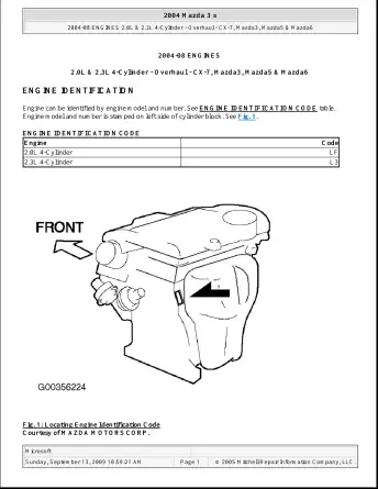 Preview: 2006 Mazda 3 GS / GT Service & Repair Manual (P/N G4314848)