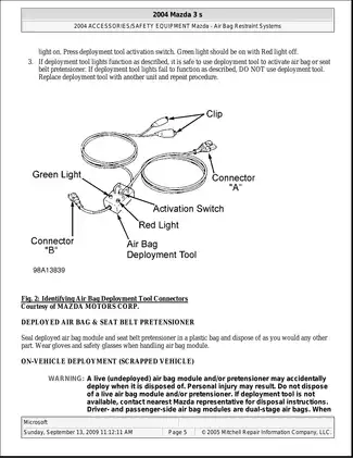 2004-2008 Mazda 3 GS, Mazda 3 GT repair manual Preview image 5