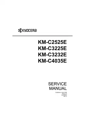 Kyocera KM-C2525E KM-C3225E Service Manual - Complete Maintenance Guide