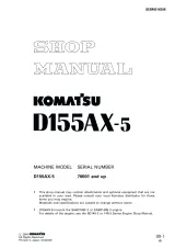 Komatsu D155AX-5 / D155 Shop Manual (P/N SEBM016206) – preview page 1