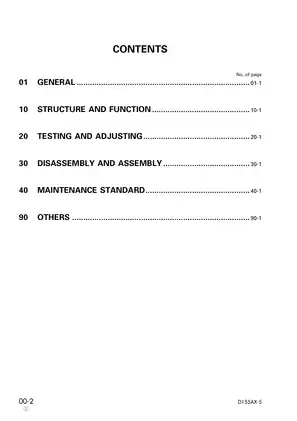 Komatsu D155AX-5, D155 bulldozer shop manual Preview image 2