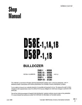 Komatsu D58E-1, D58E-1A, D58E-1B, D58P-1, D58P-1B Bulldozer Shop Manual (SEBMU1340106) – preview page 1