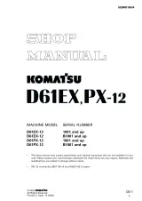 Komatsu D61EX-12, D61PX-12 Bulldozer Shop Manual (P/N SEBM018904) – preview page 1