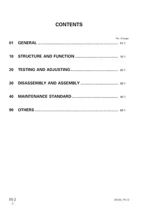 Komatsu D61EX-12, D61PX-12 bulldozer shop manual Preview image 2