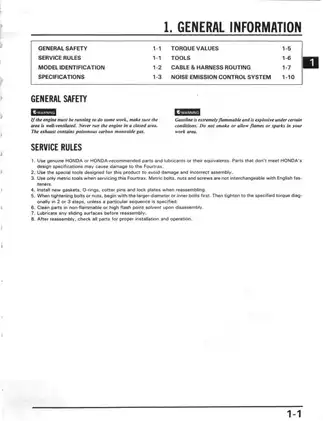 1986-1987 Honda TRX70 Fourtrax manual Preview image 3