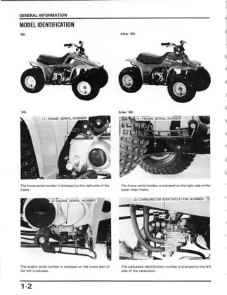 1986-1987 Honda TRX70 Fourtrax manual Preview image 4