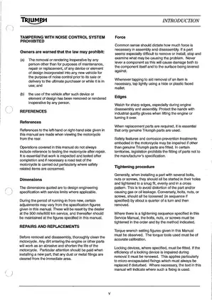 Triumph Motorcycle Service Manual - Expert Guide for Bonneville, America, Speedmaster, Thruxton & Scrambler Preview image 5