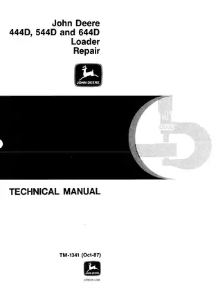 John Deere 444D, 544D, 644D wheel loader repair / technical manual Preview image 1