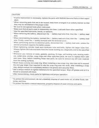 Suzuki LT-Z400K3 (2003) Comprehensive Service Manual Preview image 3