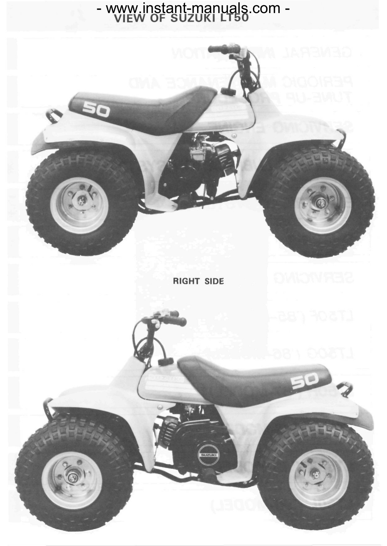 1984-1990 Suzuki LT50 ATV repair and service manual Preview image 2