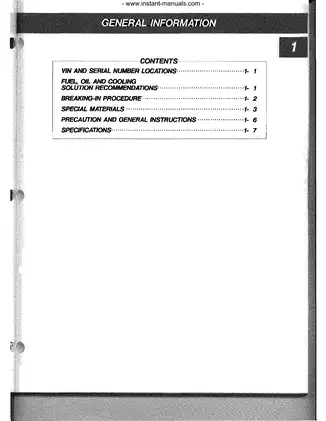 1987-1990 Suzuki LT500, LT500R, LT500R, LT500RJ, LT500RK, LT500RL ATV repair and service manual Preview image 3