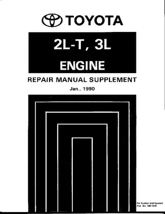Toyota 2L-T, 3L engine repair manual