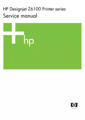 HP Designjet Z6100 Printer Series Service Manual - Expert Insights for Efficient Maintenance Preview image 1