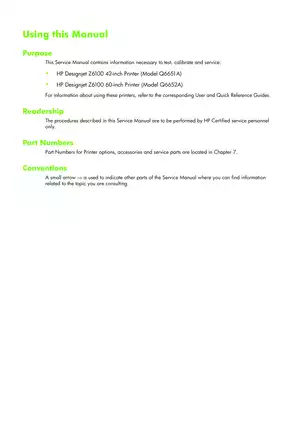 HP Designjet Z6100 Printer Series Service Manual - Expert Insights for Efficient Maintenance Preview image 4