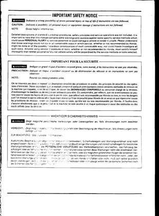 Honda VT600C Motorcycle Service Manual - Complete Repair Guide Preview image 1