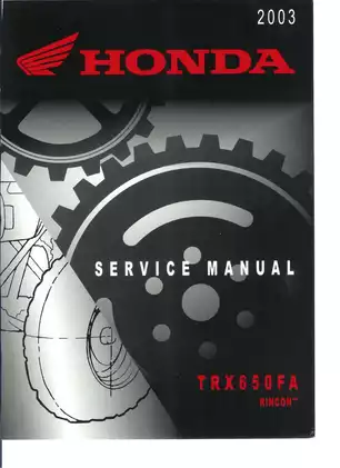 Honda Rincon TRX650FA ATV service manual