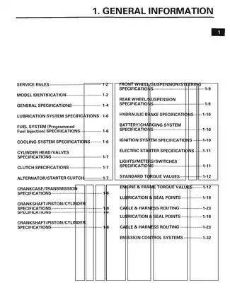 1998-2008 Honda XL1000V Varadero service manual Preview image 5
