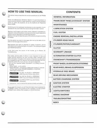 Comprehensive Honda TRX250 EX Service Manual (2001-2005) Preview image 3