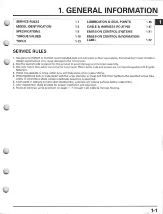 Comprehensive Honda TRX250 EX Service Manual (2001-2005) Preview image 5