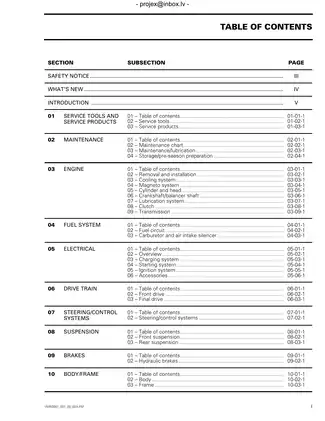 2001 BRP DS 650 ATV repair manual Preview image 1