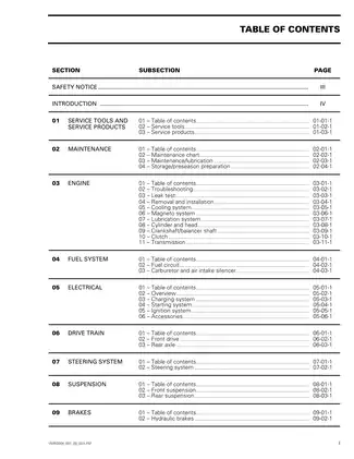 2004 BRP DS650 ATV service manual Preview image 1