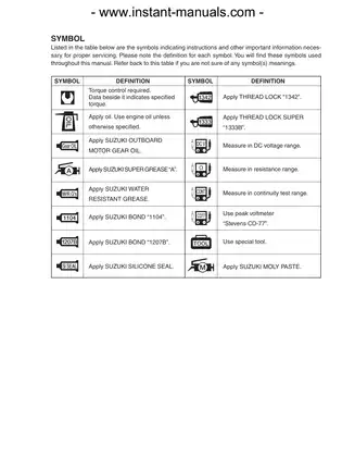Suzuki Outboard Engine DF90 DF115 Service Manual Preview image 3
