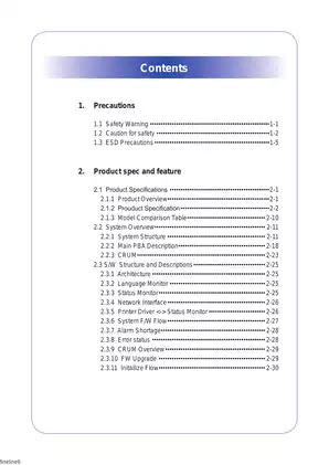 Samsung CLP-31x Series Color Laser Printer Service Manual and Repair Guide Preview image 3