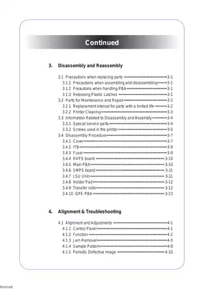 Samsung CLP-310, CLP-315, CLP-310N, CLP-310W,  CLP-315W color laser printer service manual Preview image 4