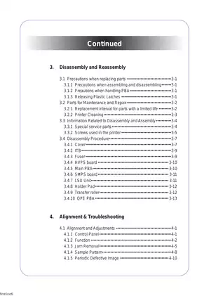 Samsung CLP-31x Series Color Laser Printer Service Manual and Repair Guide Preview image 4