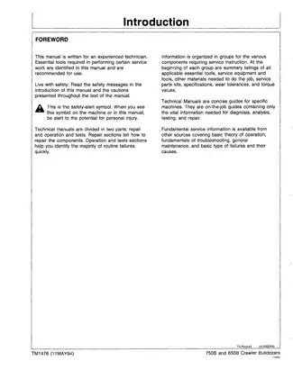 John Deere 750B and 850B Crawler Bulldozer Technical and Repair Manual Preview image 2