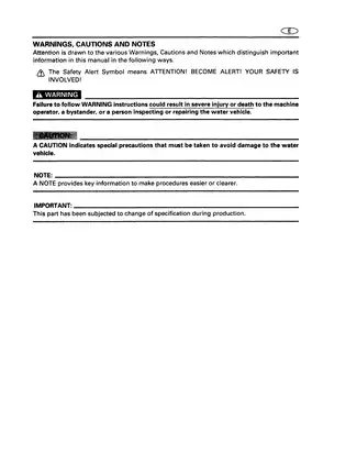 Yamaha WVT700, WVT1100 WaveVenture service manual Preview image 4