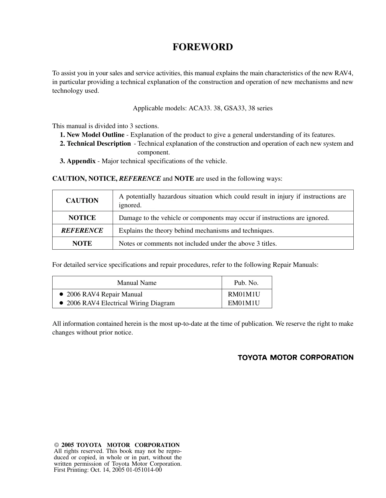 2009-2010 Toyota RAV4 shop manual