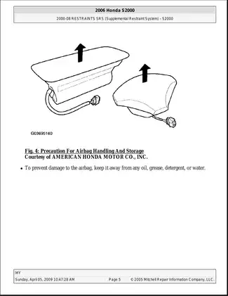 2000-2008 Honda S2000 FSM manual Preview image 5