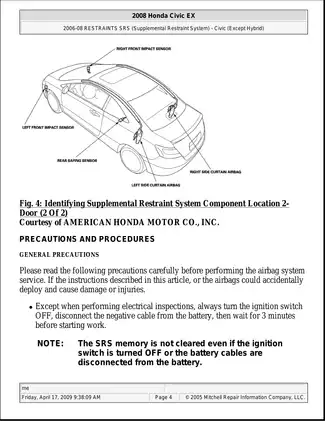 2006-2009 Honda Civic service manual Preview image 4