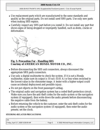 2006-2009 Honda Civic repair manual Preview image 5