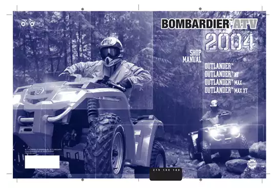 2004 Bombardier Outlander 330, Outlander 400 ATV shop manual Preview image 1