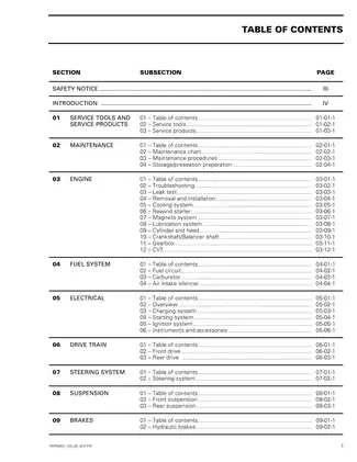 2004 Bombardier Outlander 330, Outlander 400 ATV shop manual Preview image 3