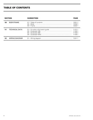 2004 Bombardier Outlander 330, Outlander 400 ATV shop manual Preview image 4