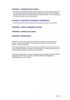 Brother Color Laser Printer Service Manual for HL-4040CN/4050CDN/4070CDW Preview image 4