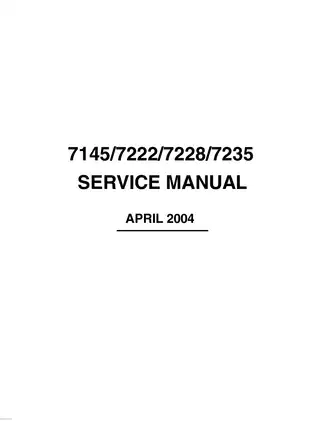 Konica Minolta Service Manual for Copiers Models 7145, 7222, 7228, and 7235 Preview image 3