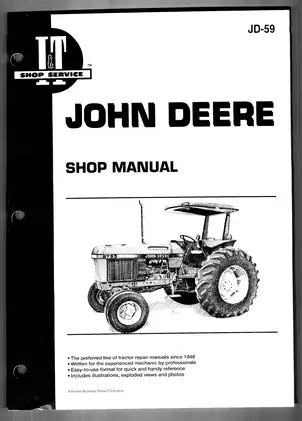 John Deere Shop Manual for 2750, 2755, 2855N, and 2955 Tractors
