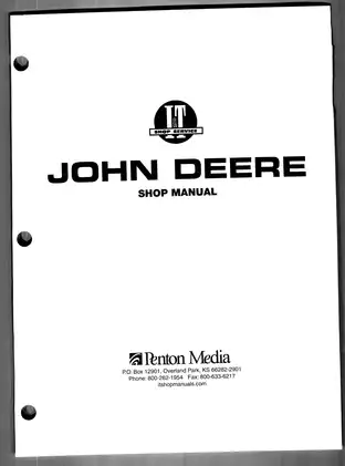 John Deere 2750, 2755, 2855N, 2955 utility tractor, Orchard/Vineyard tractor shop manual Preview image 3