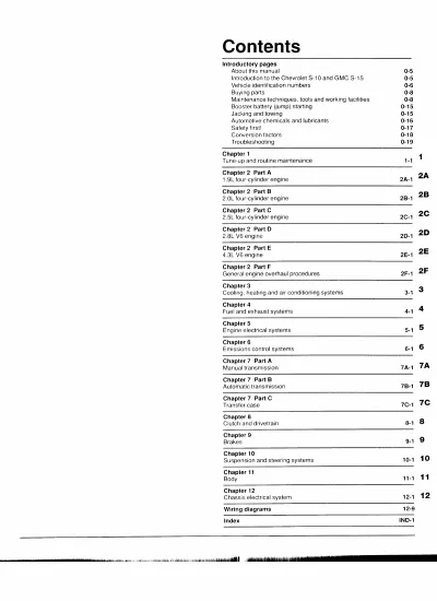 Preview: 1982–1993 Chevrolet S10, S10 Blazer, GMC S-15, S15 Jimmy Truck Shop Manual (P/N 1-56392-116-2)