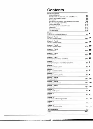 1982-1993 Chevrolet S10 Truck shop manual