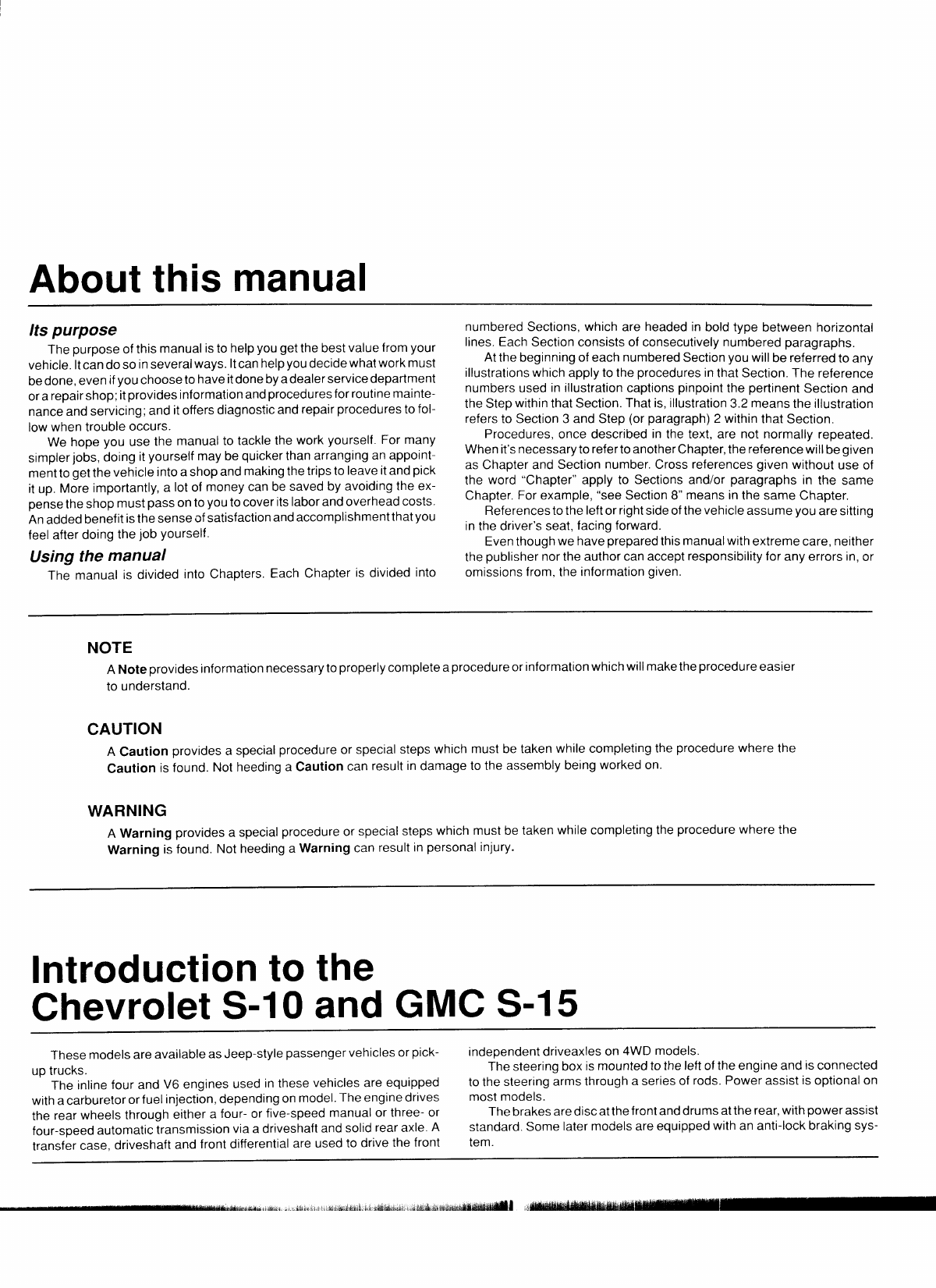 1982-1993 Chevrolet S10 Truck shop manual Preview image 3