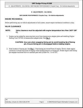 1989-1998 Dodge Van B150, B250, B350 repair manual