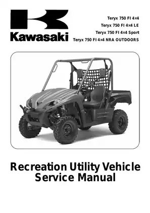 2009 Kawasaki Teryx 750, KRF750 4x4, UTV repair manual Preview image 1