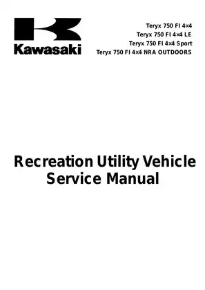 Kawasaki Teryx 750 FI 4x4 Service Manual - Comprehensive Maintenance Guide Preview image 5